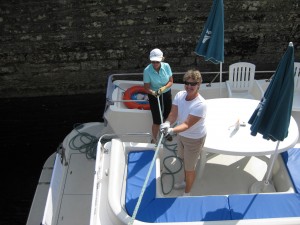 carol and sandy cinching up