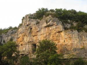 sunset on cliffs at Bouzies